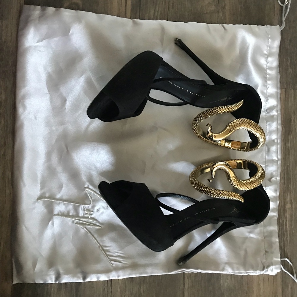 Giuseppe zanotti snake ankle heels with dustbag